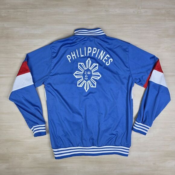 Vintage ADIDAS Track Jacket Philippines Manny Pacquiao‎ Red Blue Flag Zip Medium - Picture 3 of 14